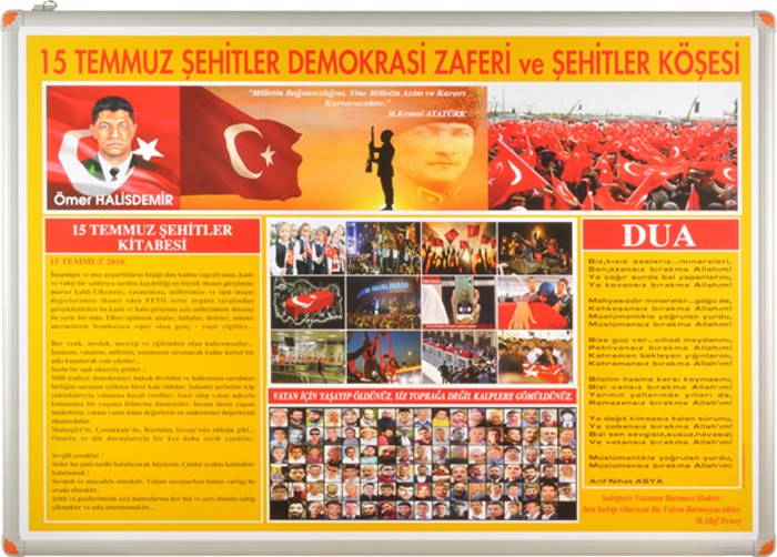 15 Temmuz Şehitler Köşesi 70*100
