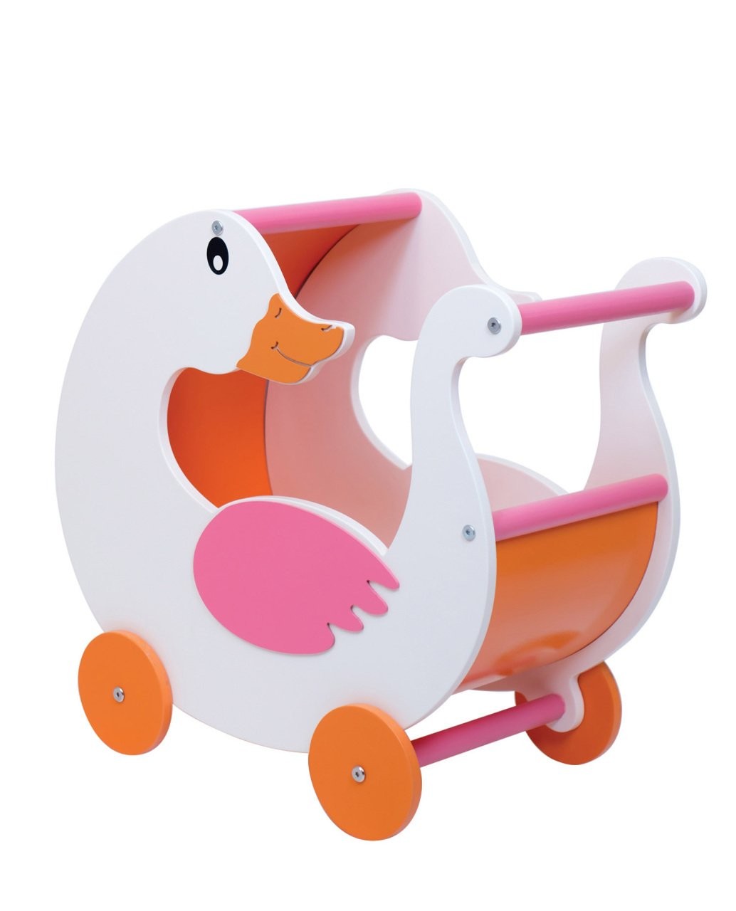 Ahşap Kuğu Bebek Arabası