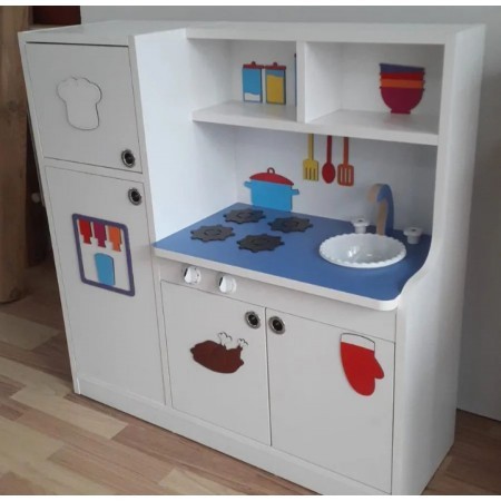 Buzdolaplı Ahşap Mutfak