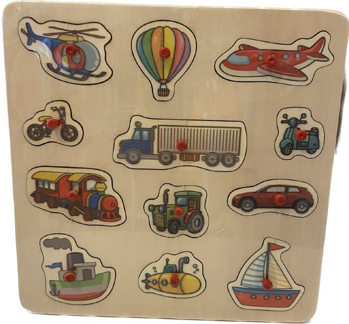 Kara Hava Taşıtları Ahşap Puzzle