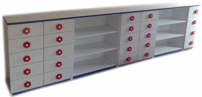 PAPATYA KULPLU DOLAP SETİ 320*40*80