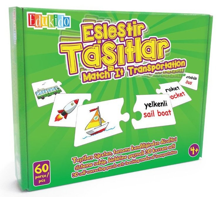 EŞLEŞTİR TAŞITLAR MUKAVVA PUZZLE